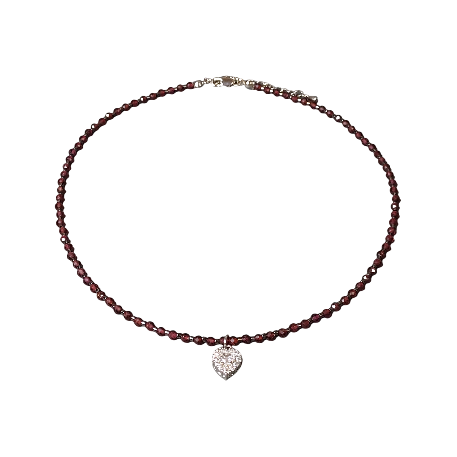 Жіночий гранатовий чокер